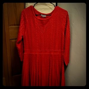 CK fit and flare sweater dress